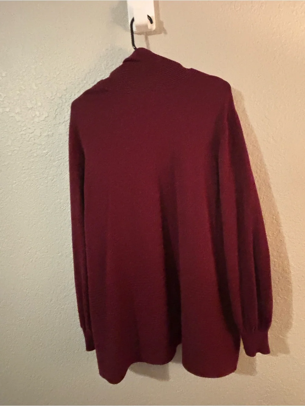 Liz Claiborne Open-Front Wine Cardigan